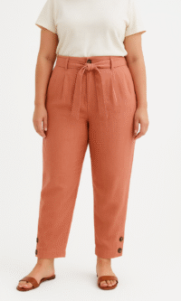 Calça Reta Alfaiatada com Cinto