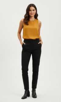 Blusa sem Manga em Crepe