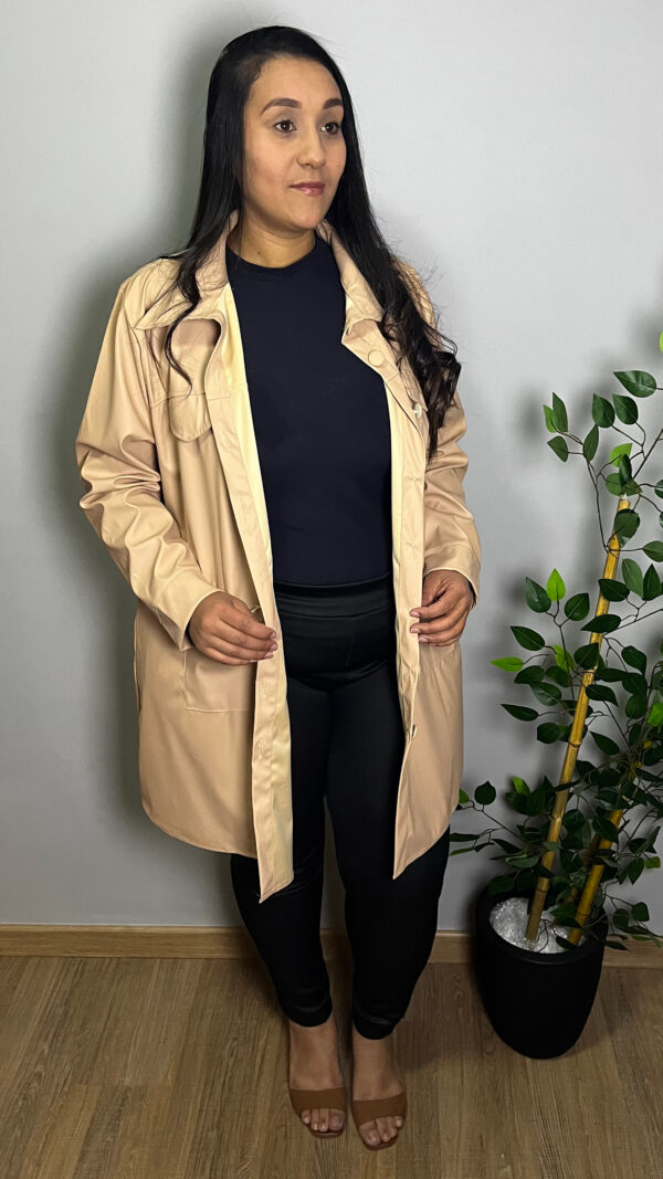 Parka Paly com Cinto Bege - Imagem 3