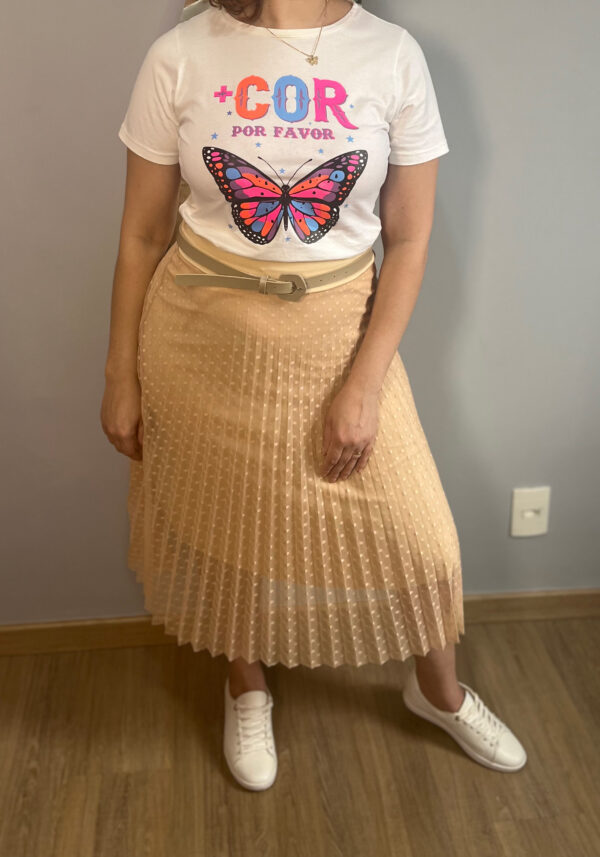 Saia Tule Salmão Tamanho GG - Imagem 3