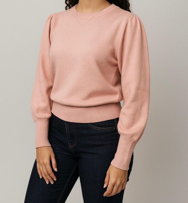Blusa de Lã Manga Longa Salmão