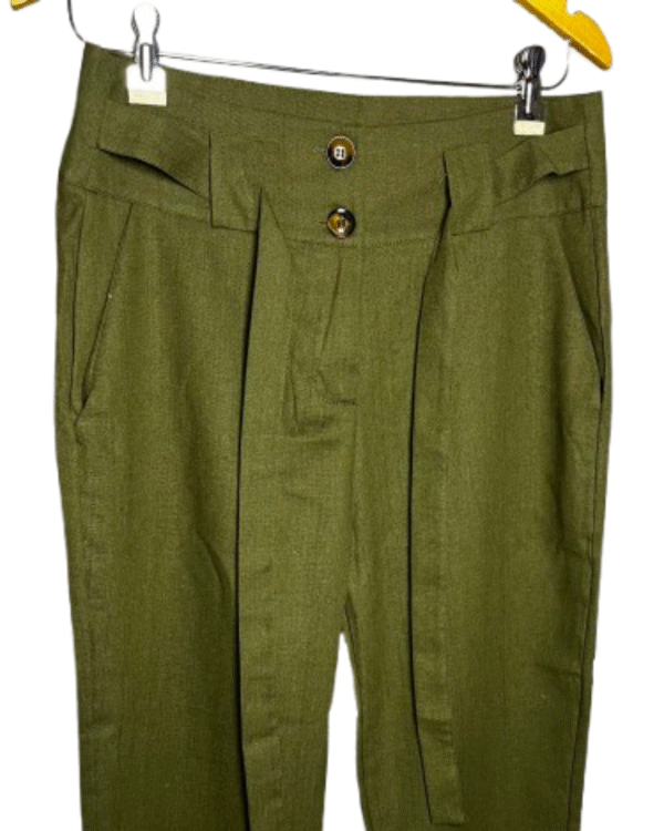Calça Social Verde com Cinto - Imagem 3