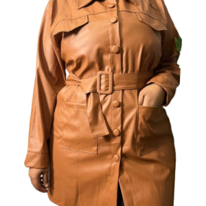 Parka Paly com Cinto Terracota