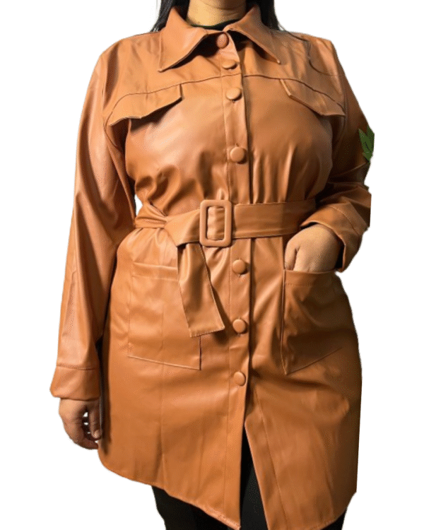 Parka Paly com Cinto Terracota