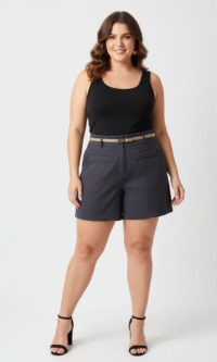 Shorts Deise Alfaiataria Cós Alto com Cinto