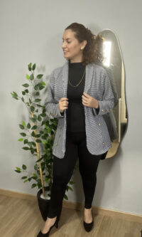 Blazer com Estampa Vichy