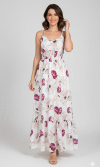 Vestido de Alça com Estampa Floral