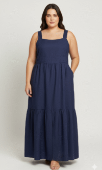 Vestido Longo de Alças largas & Plus Size