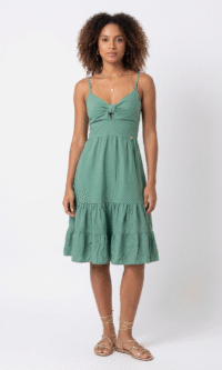 Vestido Curto com Laço no Busto